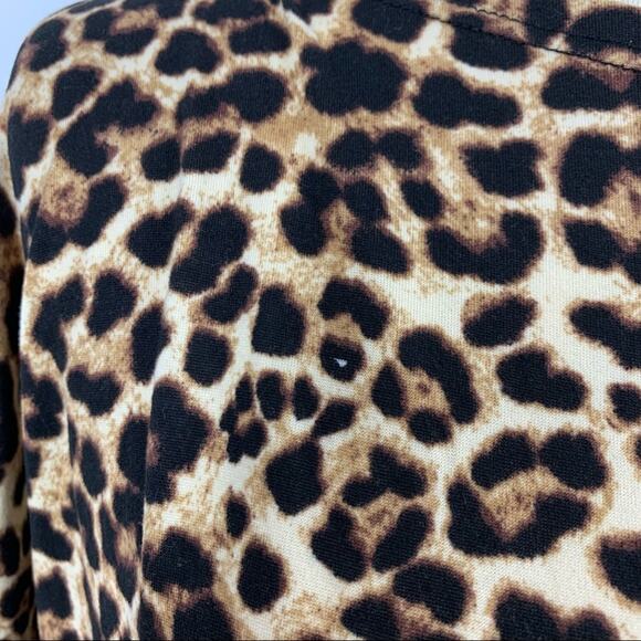 Fashion Nova Don’t Get This Twisted Off The Shoulder Leopard Print Top Medium - Picture 7 of 8